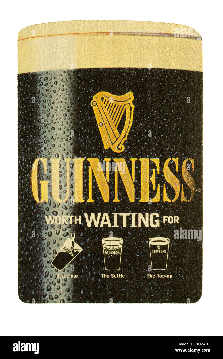 Guinness warten lohnt sich Stockfoto
