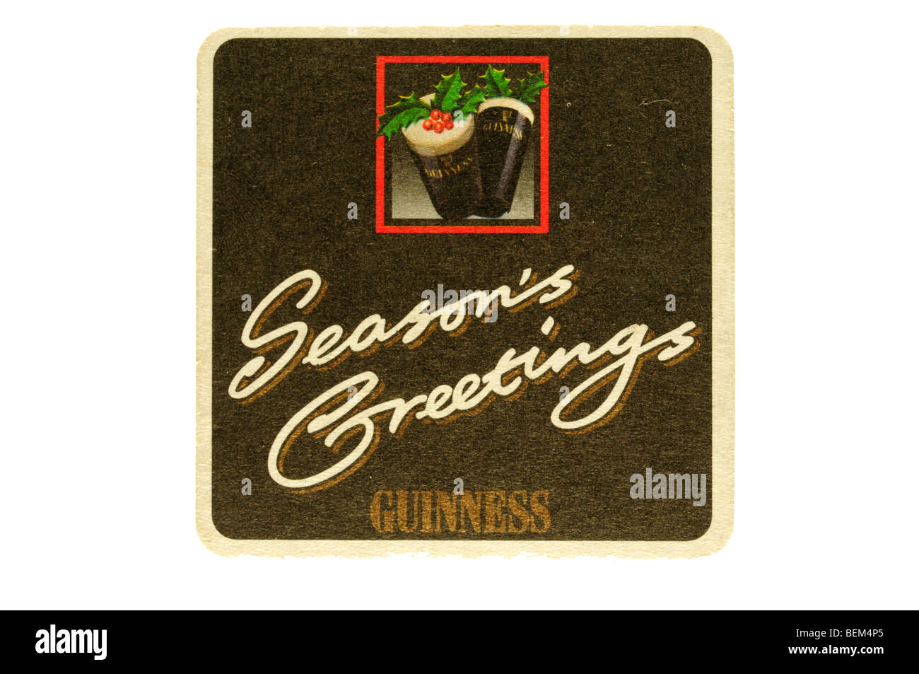 Seasons Greetings Guinness Stockfoto