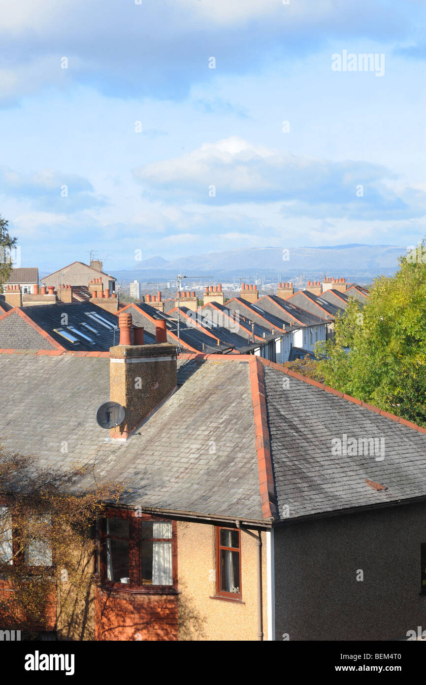 Immobilien in Clarkston, East Renfrewshire Stockfoto