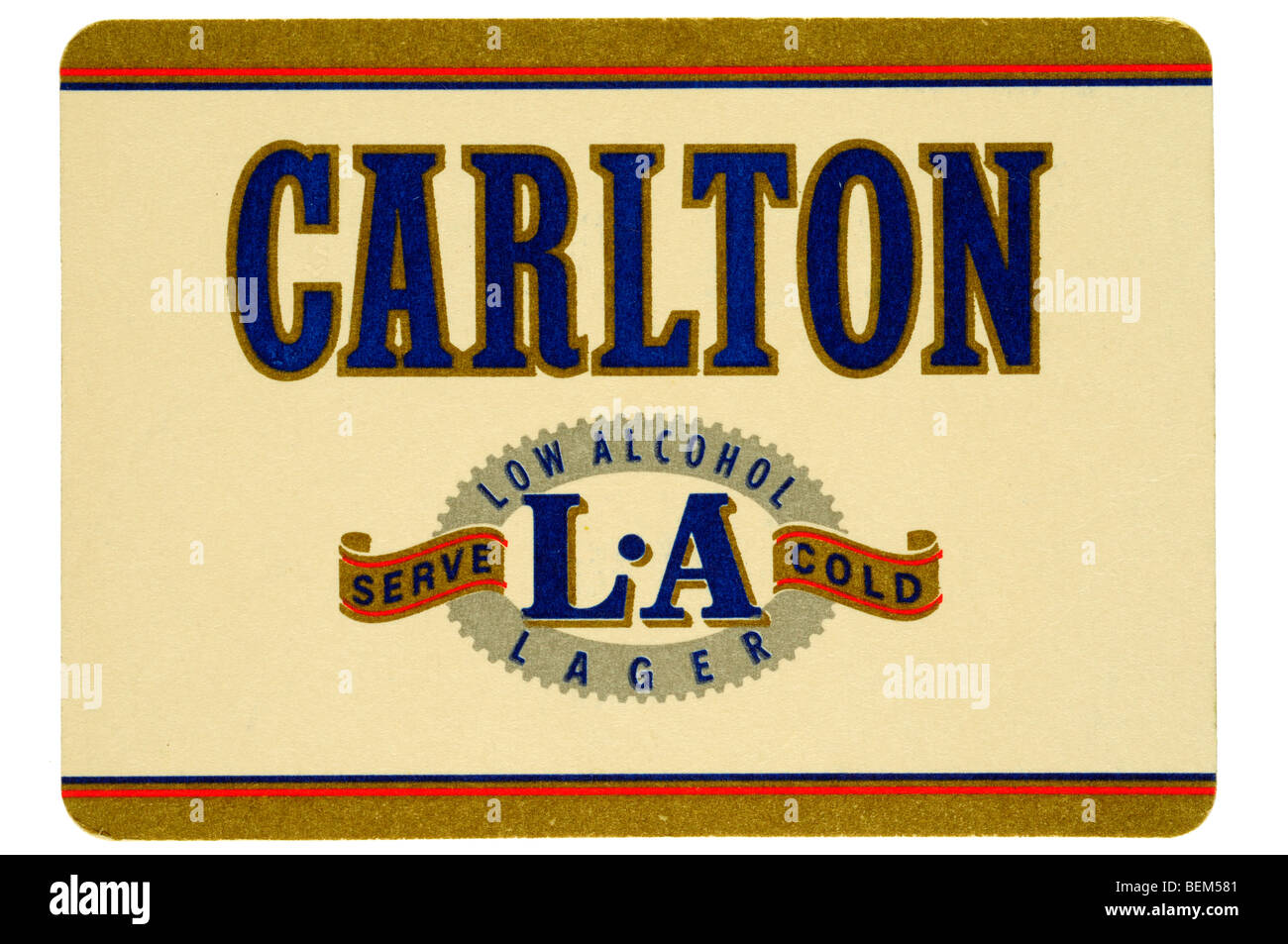 Carlton dienen Codl LA niedrigen Acohol lager Stockfoto
