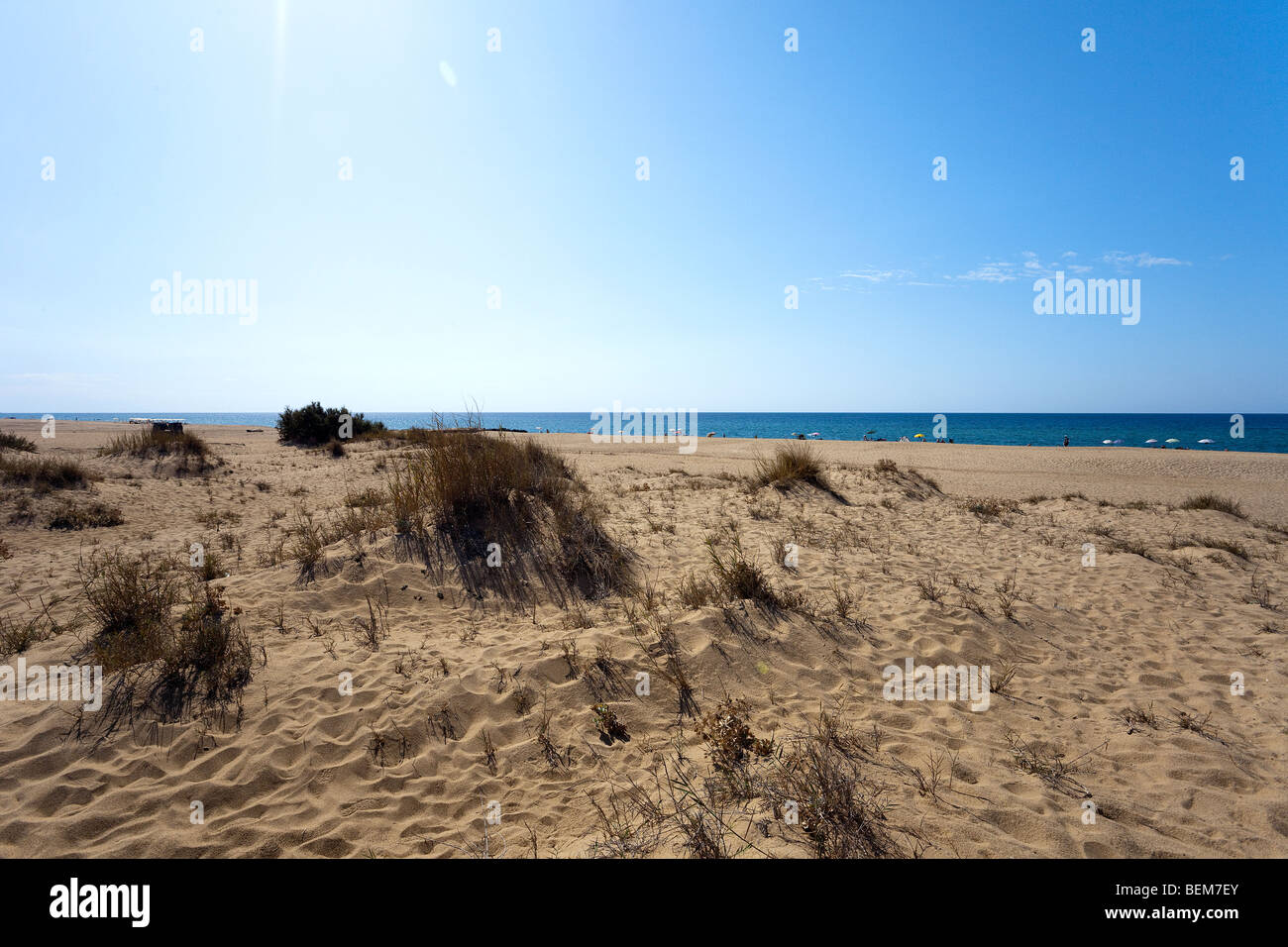 Piscinas Strand und die Sanddünen in der Nähe von Arbus, Medio Campidano-Bereich. Sardinien, Italien Stockfoto