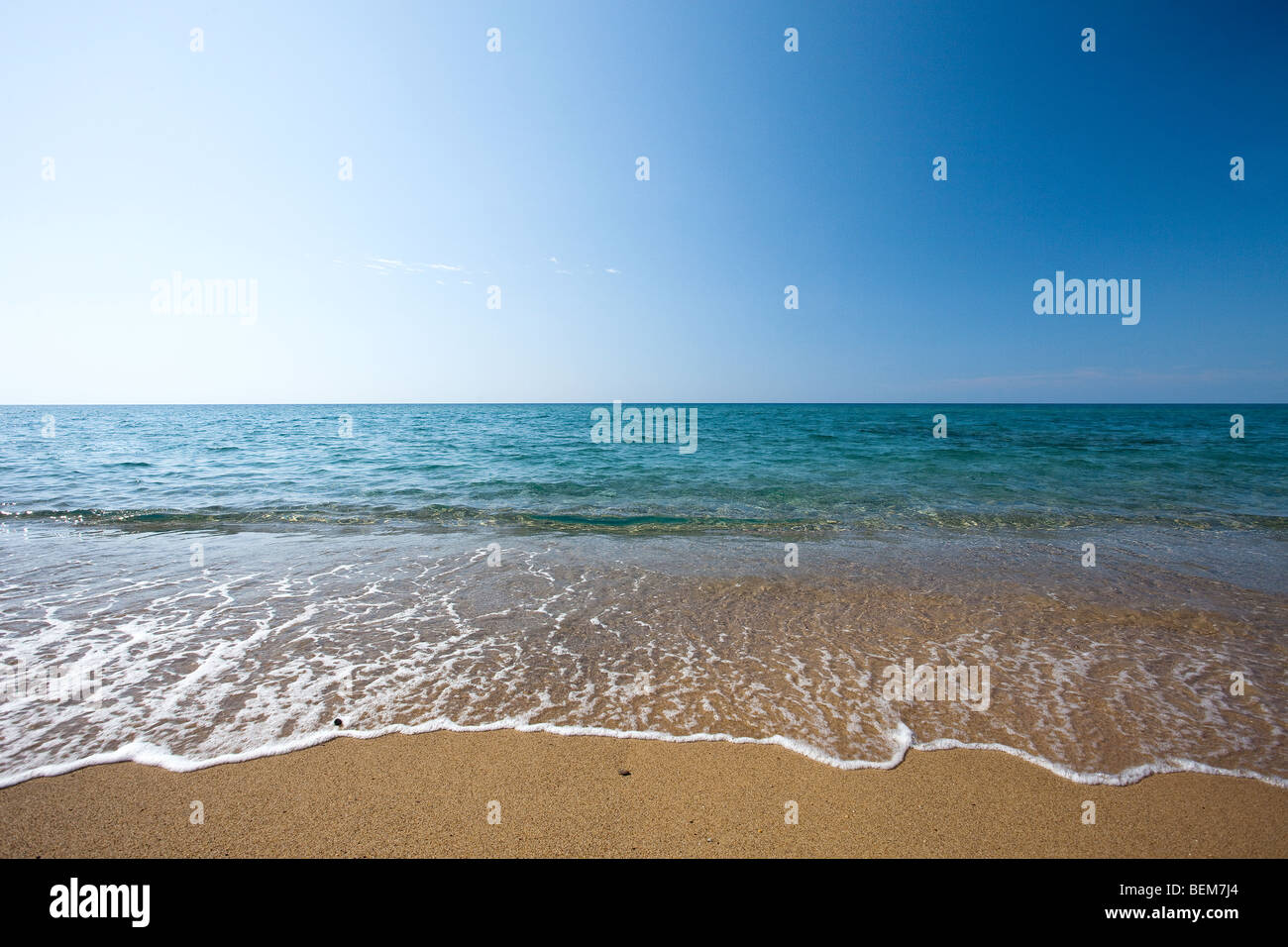 Piscinas Strand und die Sanddünen in der Nähe von Arbus, Medio Campidano-Bereich. Sardinien, Italien. Meer Hintergrund Stockfoto
