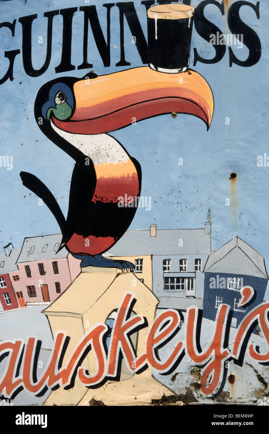Guinness-Zeichen, County Kerry, Irland. Stockfoto