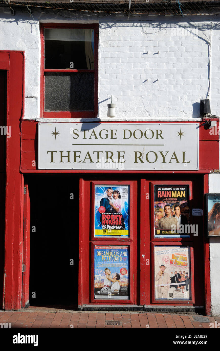 Theatre Royal Bühneneingang, Brighton, East Sussex, England, UK Stockfoto