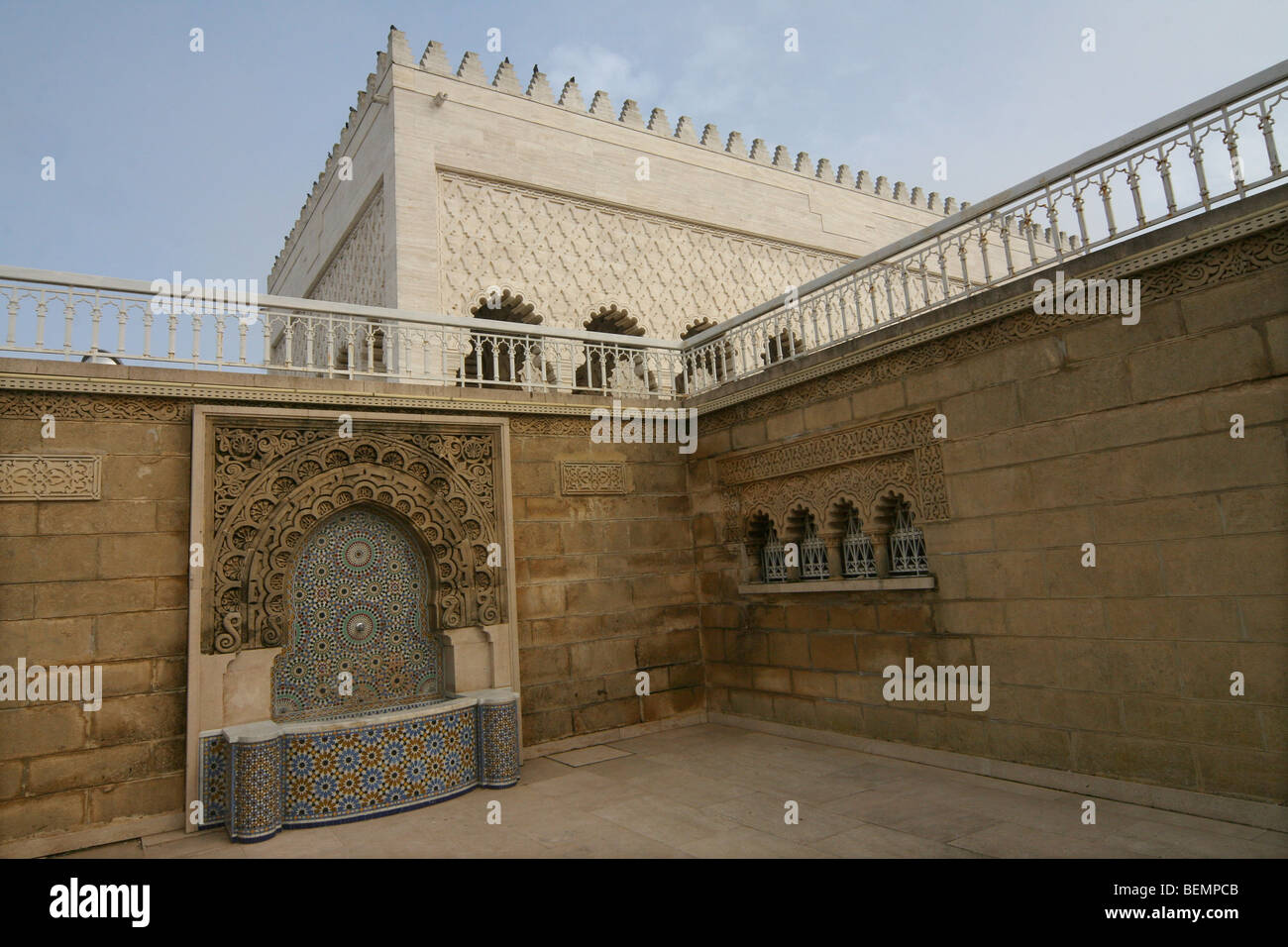 Mohammed V Mausoleum, Riyad, Marokko Stockfoto