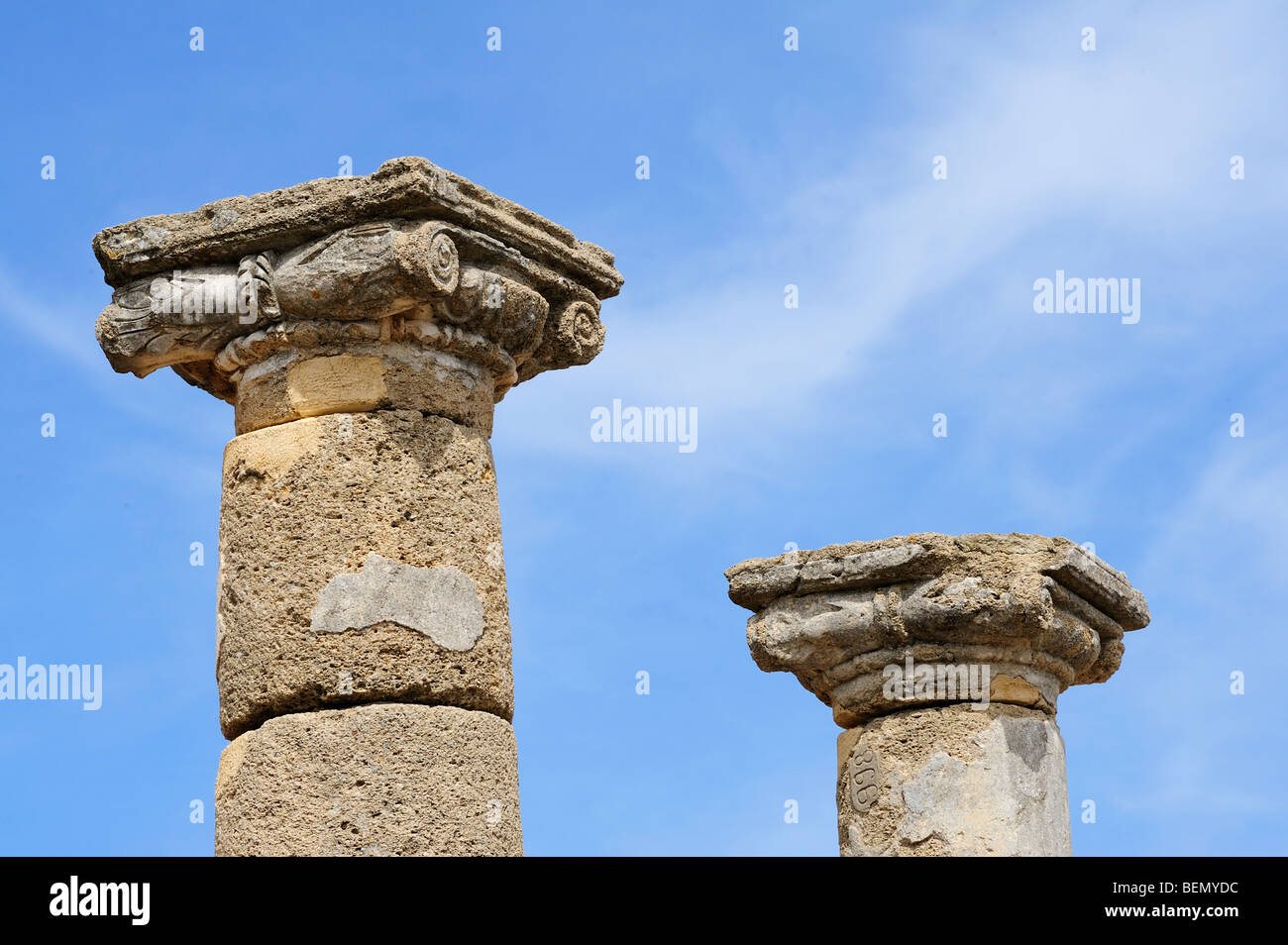 Baelo Claudia Tarifa Roman Ruinen Ausgrabungsstätte Bolonia Tarifa Andalusien Spanien Stockfoto
