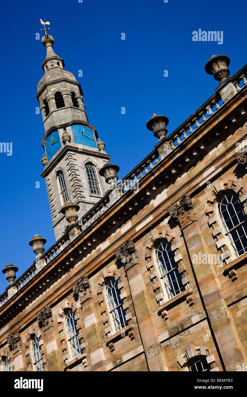Turm und Wand Detail von St. Andrews in der Square Church, St Andrews Square, Glasgow. Stockfoto
