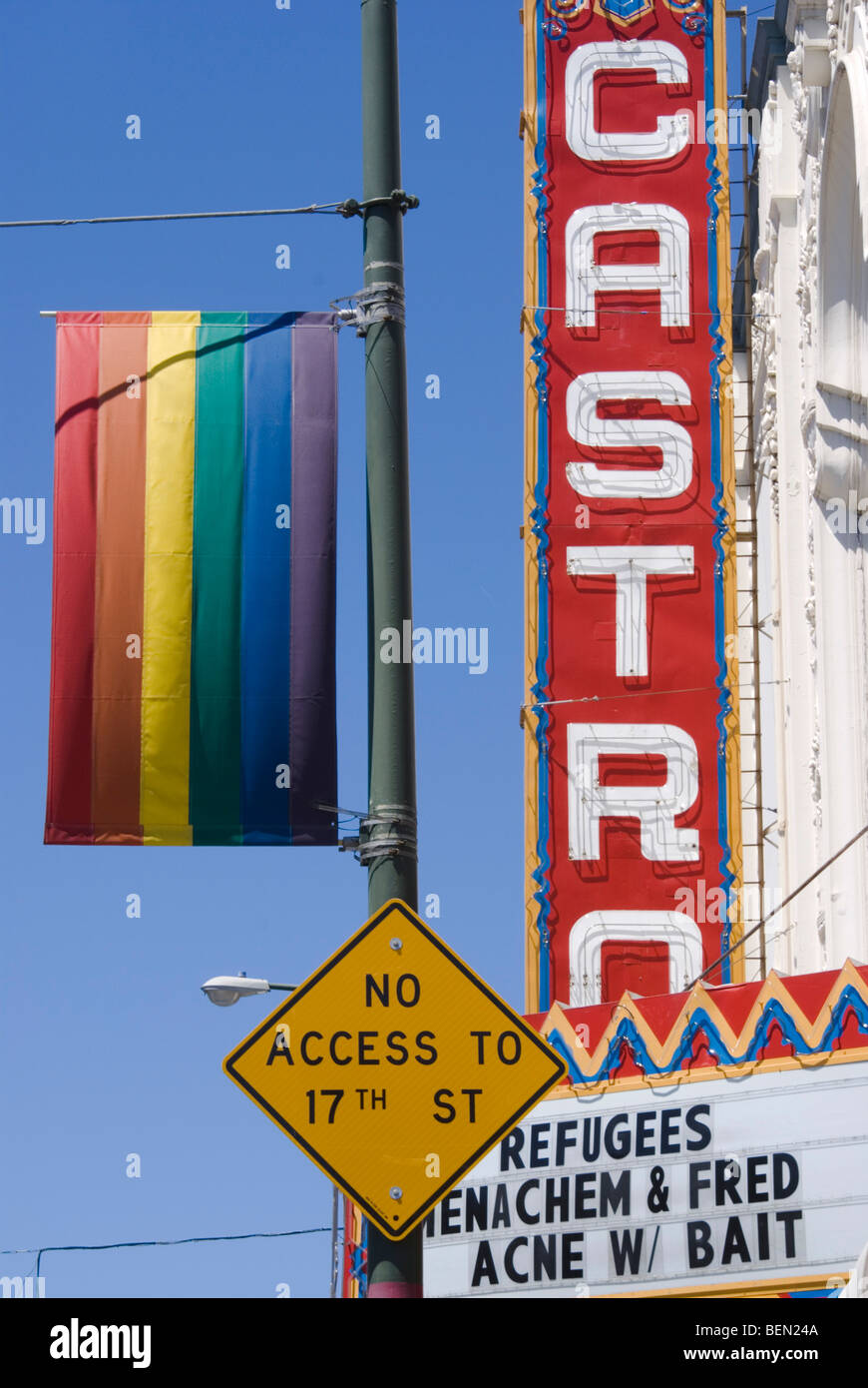 Das Castro Theater in Castro Street, San Francisco, Kalifornien, USA. Stockfoto