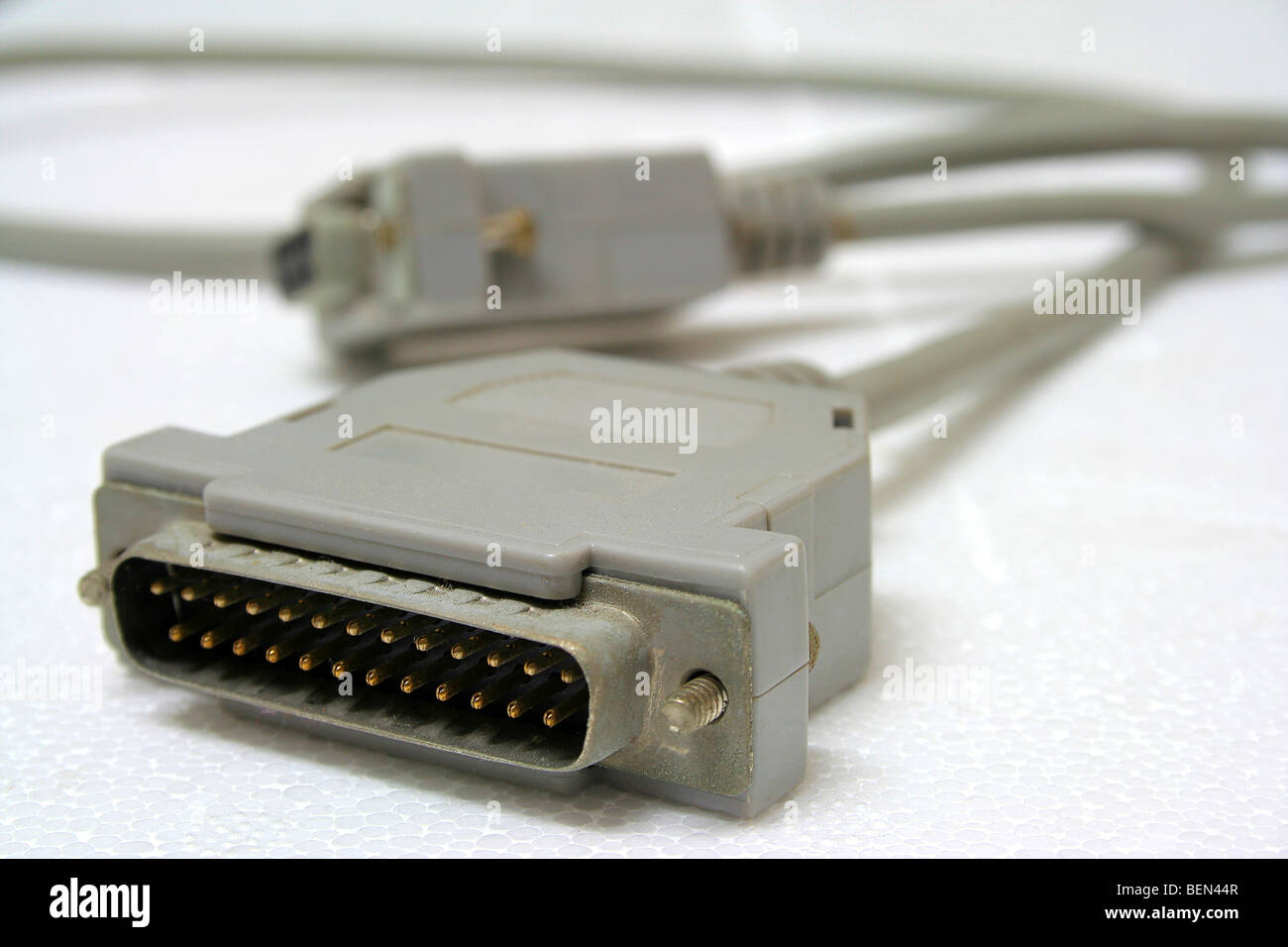 Eine alte seriellen Anschluss für Drucker. Stockfoto Eine alte seriellen Anschluss für Drucker. Stockfoto