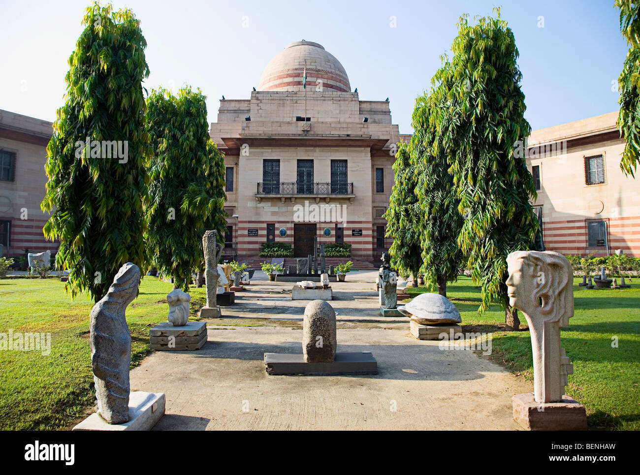 National Gallery of Modern Art in Delhi befindet sich in Jaipur House in der Nähe von India Gate. Das Gebäude der ehemaligen Stockfoto