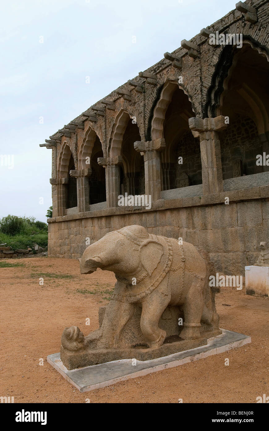 Wachen-Viertel in der Nähe von Elefanten Ställe in Hampi Karnataka Indien Stockfoto