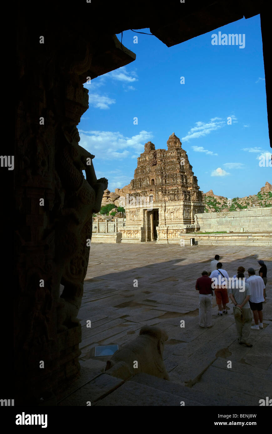 Vitthala-Tempel gebaut im 15. Jahrhundert n. Chr. während der Regierungszeit von König Krishna Deva Raya Hampi Kartanaka Indien Stockfoto