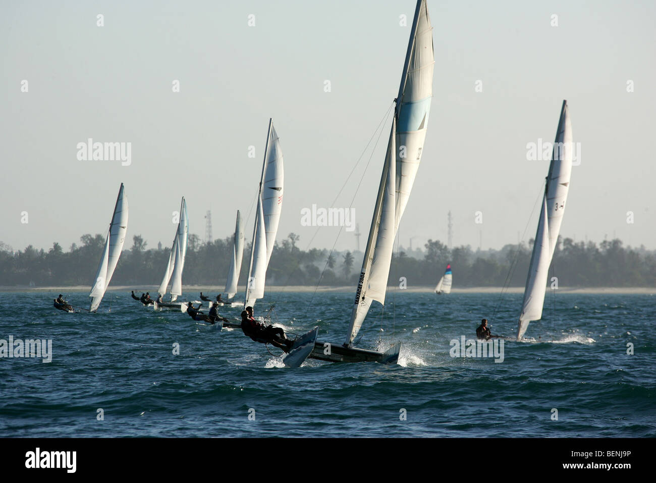 Katamarane im Tanzacat-Rennen in der Nähe von Dar Es Salaam in Tansania Stockfoto