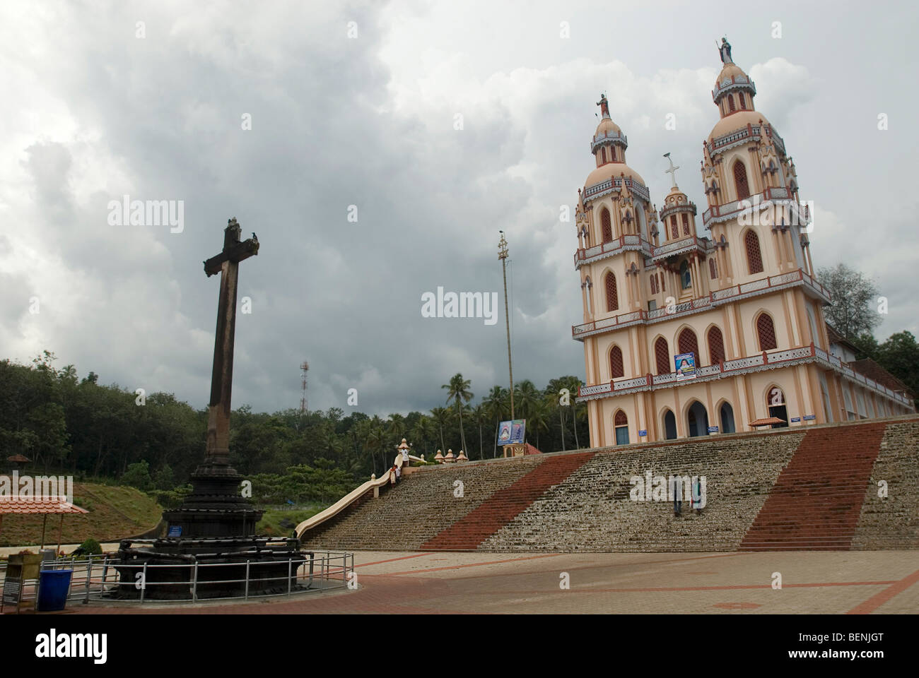 Forane Marienkirche in Kuravilangad Hotel liegt im Stadtteil Kottayam, Kerala Indien 105 n. Chr. erbaute Stockfoto