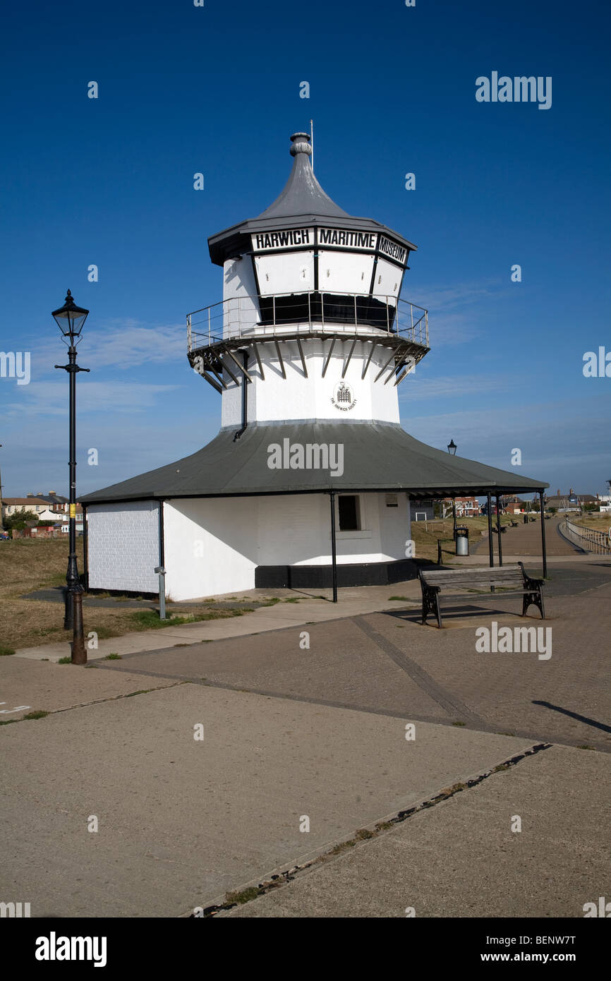 Low-Leuchtturm, Schifffahrtsmuseum, Harwich, Essex, England Stockfoto