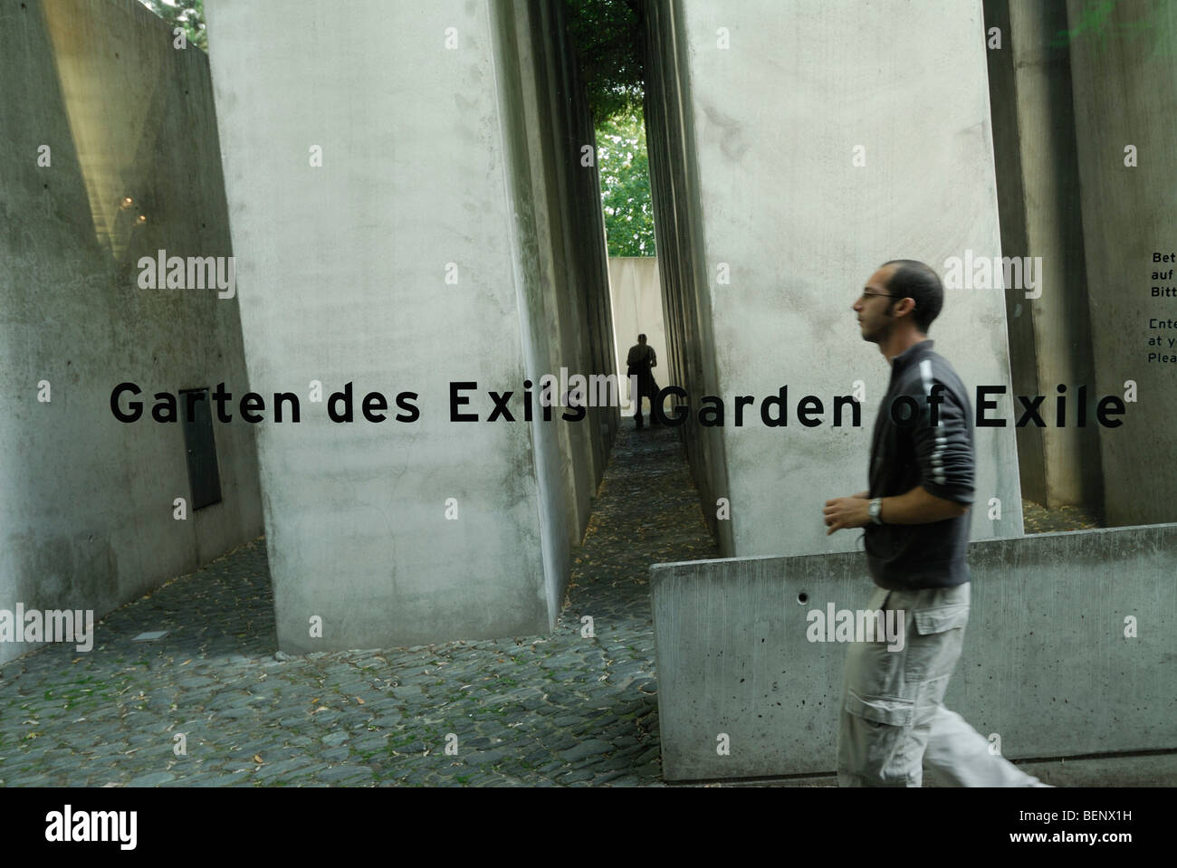 Berlin. Deutschland. Jüdisches Museum in der Lindenstraße. Garten des Exils. Stockfoto