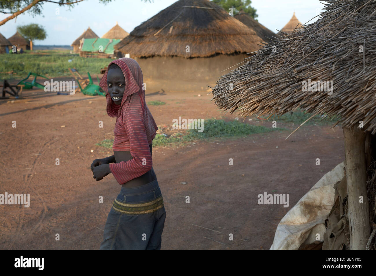 SOUTH SUDAN Rokwe Lepra-Kolonie am Rande des Juba. Stockfoto