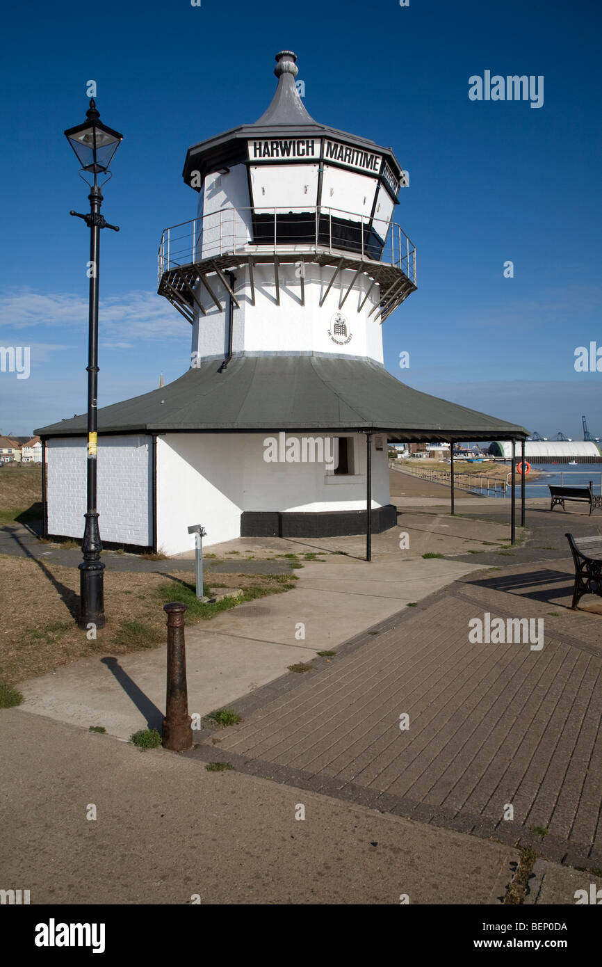 Low-Leuchtturm, Schifffahrtsmuseum, Harwich, Essex, England Stockfoto