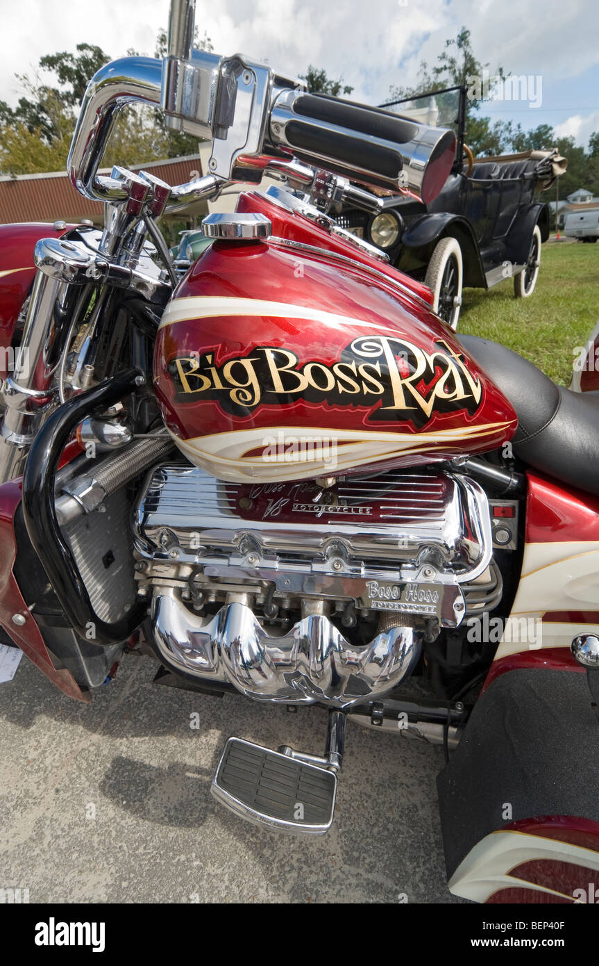 Boss Hoss V8 angetrieben Motorradmotor 502 angepasst Stockfoto