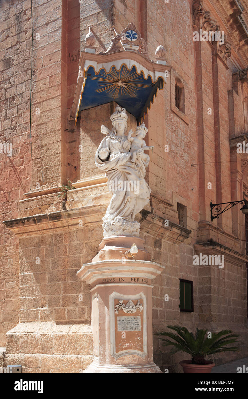 Madonna mit Kind, Karmeliterkirche, Mdina, Malta Stockfoto
