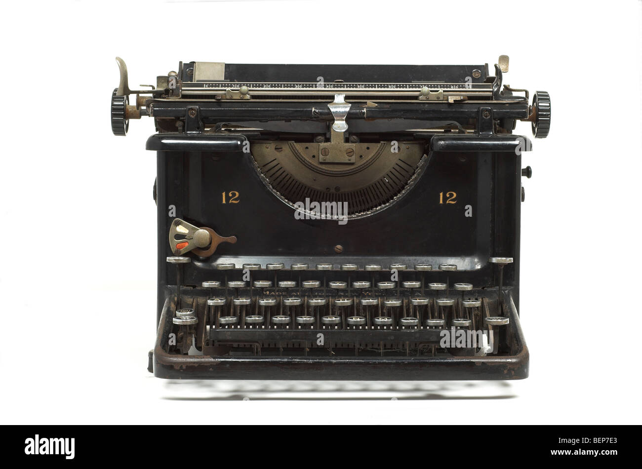 Eine alte 1930 1940 Remmington Schreibmaschine Stockfoto