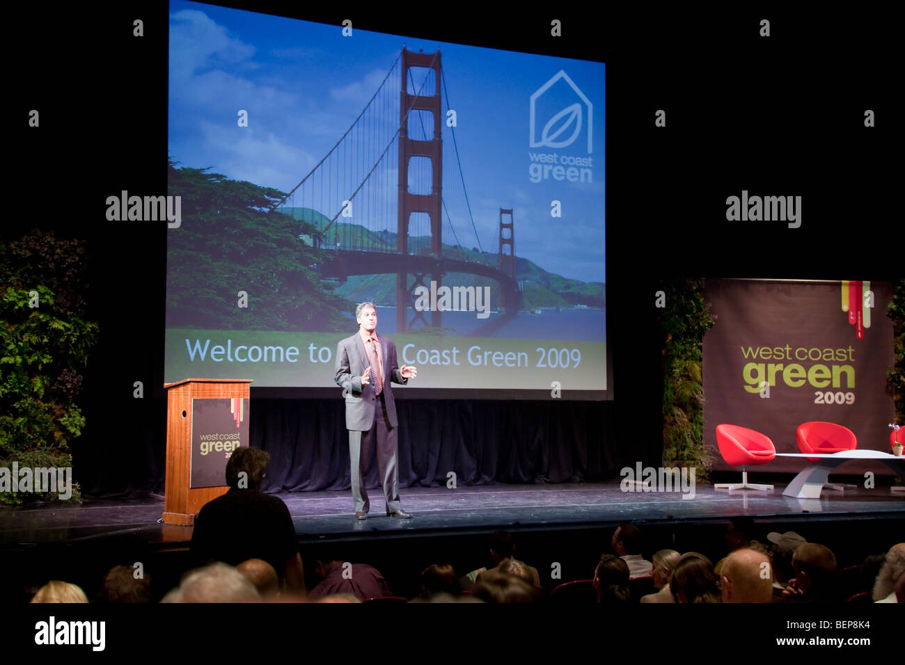 Keynote-Präsentation von Andrew Winston bei West Coast Green 2009 in San Francisco, Kalifornien. Stockfoto