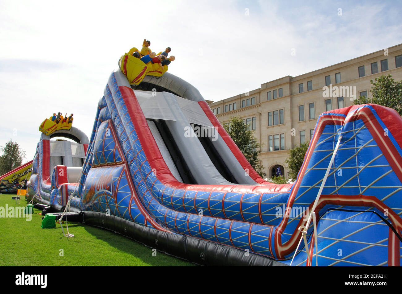 Aufblasbare jumphouse Stockfoto