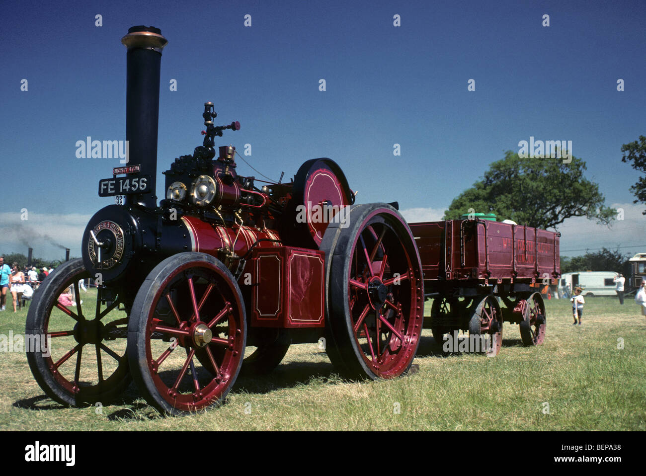 1913 William Foster & Co. Dampf Traktor am 1990 Rempstone Dampf und Country Fair, Wymeswold, Leicestershire, England Stockfoto