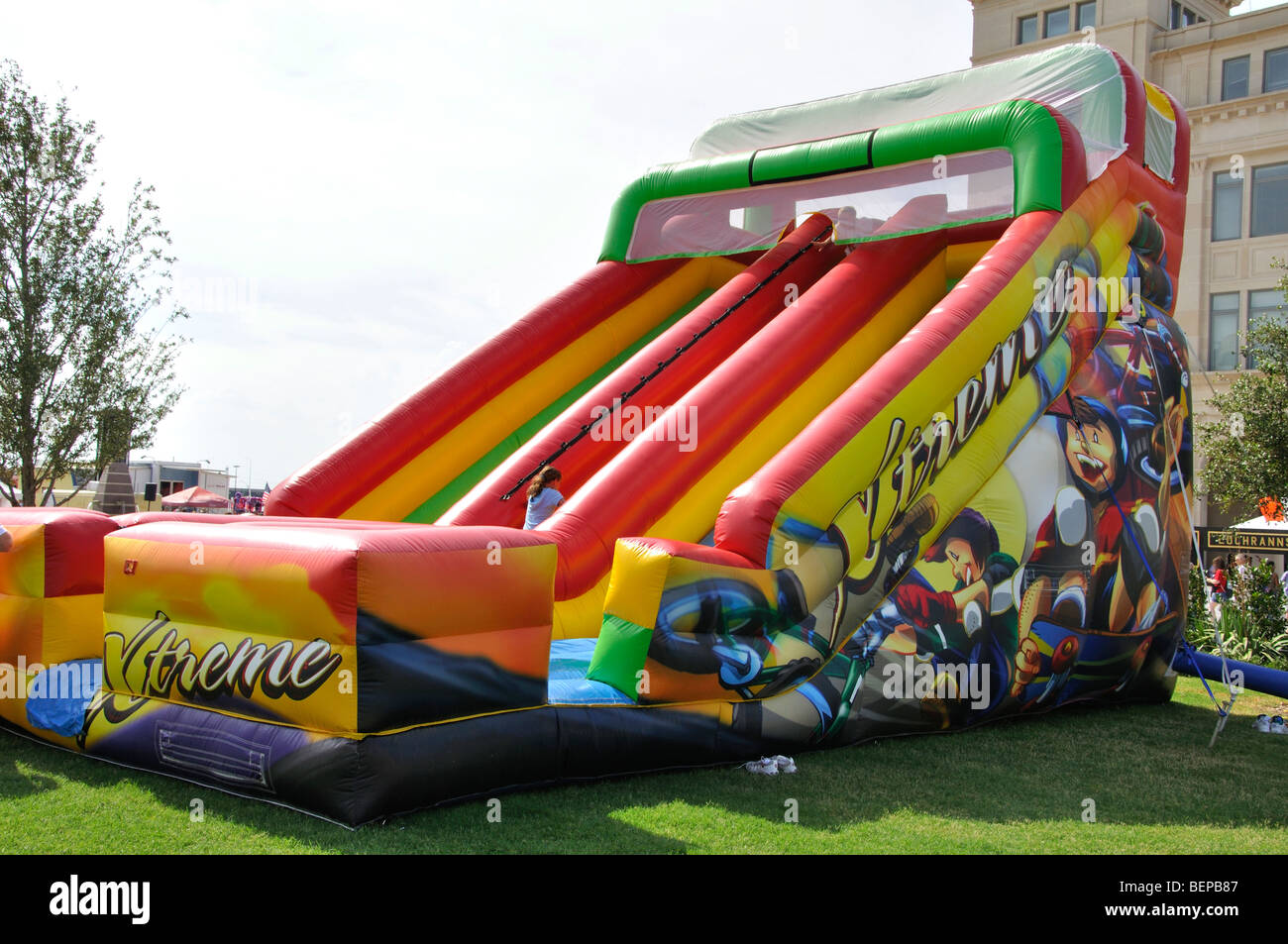 Aufblasbare jumphouse Stockfoto