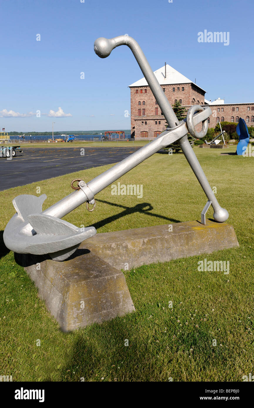 Anker an Lager große Seen Frachter Talmuseum Sault Ste Marie Michigan Stockfoto