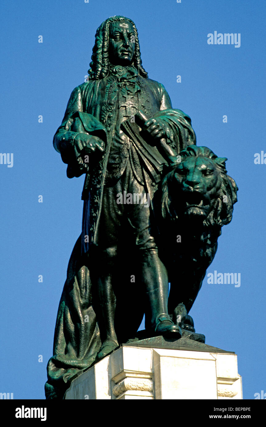 Portugal, Lissabon: Statue des Marques de Pombal Stockfoto