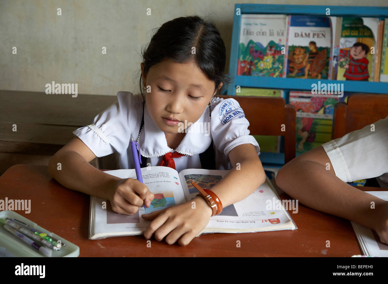 VIETNAM Hoa Binh-Grundschule in Provinz Vinh Long. SEAN SPRAGUE Foto Stockfoto