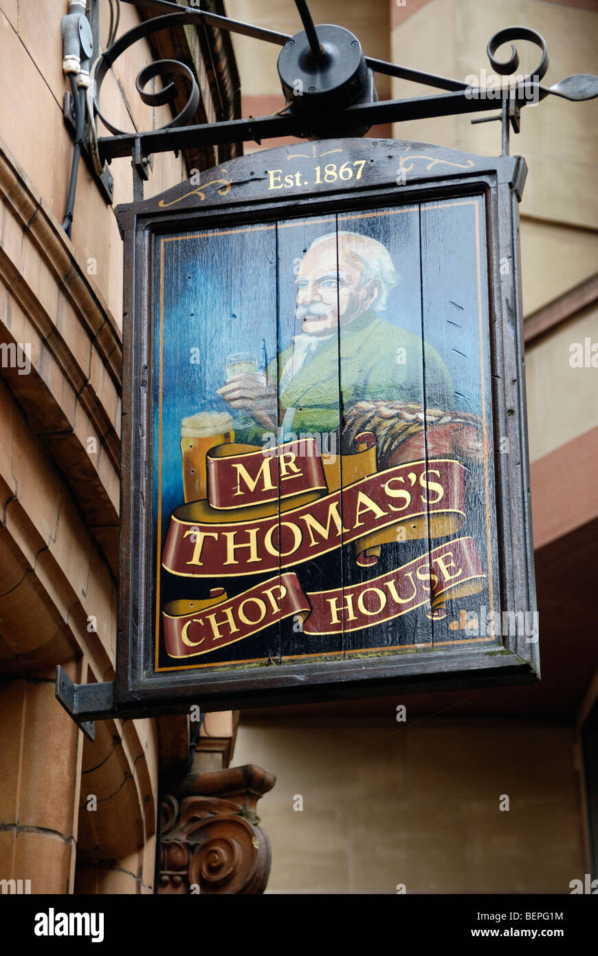 Herr Thomas Chop House Pub, Manchester, England, UK Stockfoto