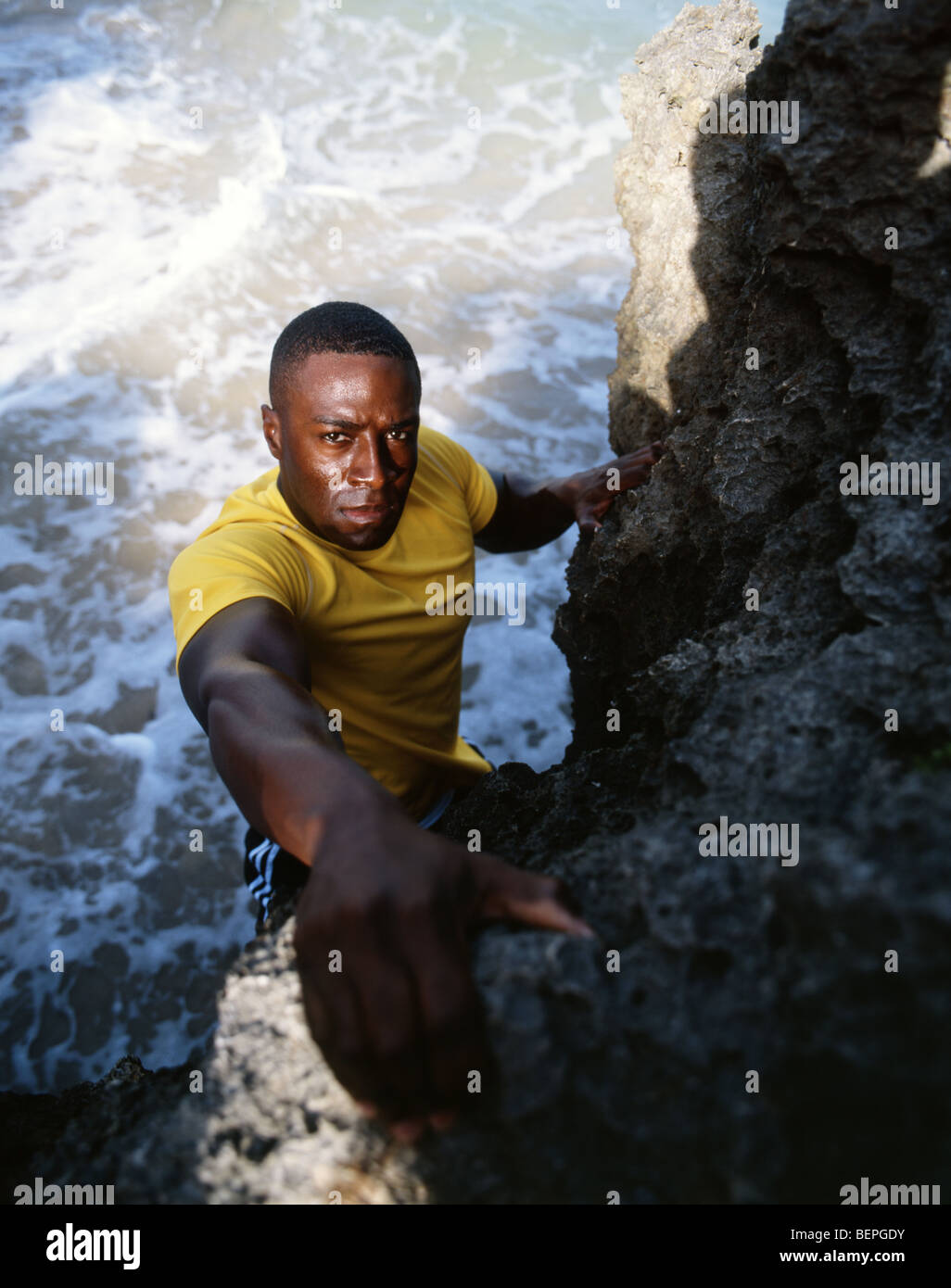 Klettern, Okinawa, Japan Stockfoto