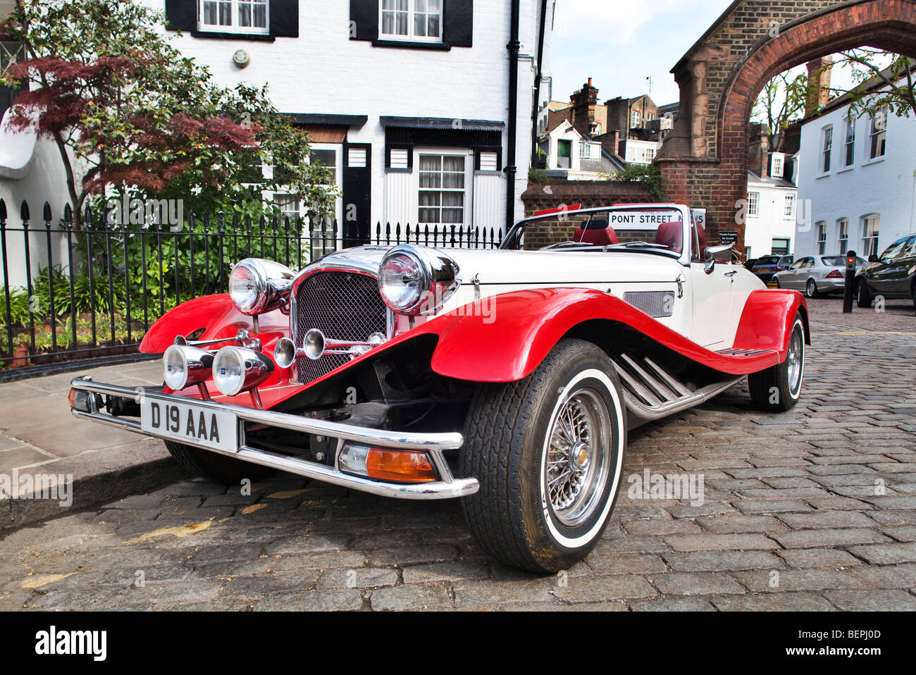 Oldtimer, Pont Stret Bereich, Kensington, London, England, Vereinigtes Königreich Stockfoto
