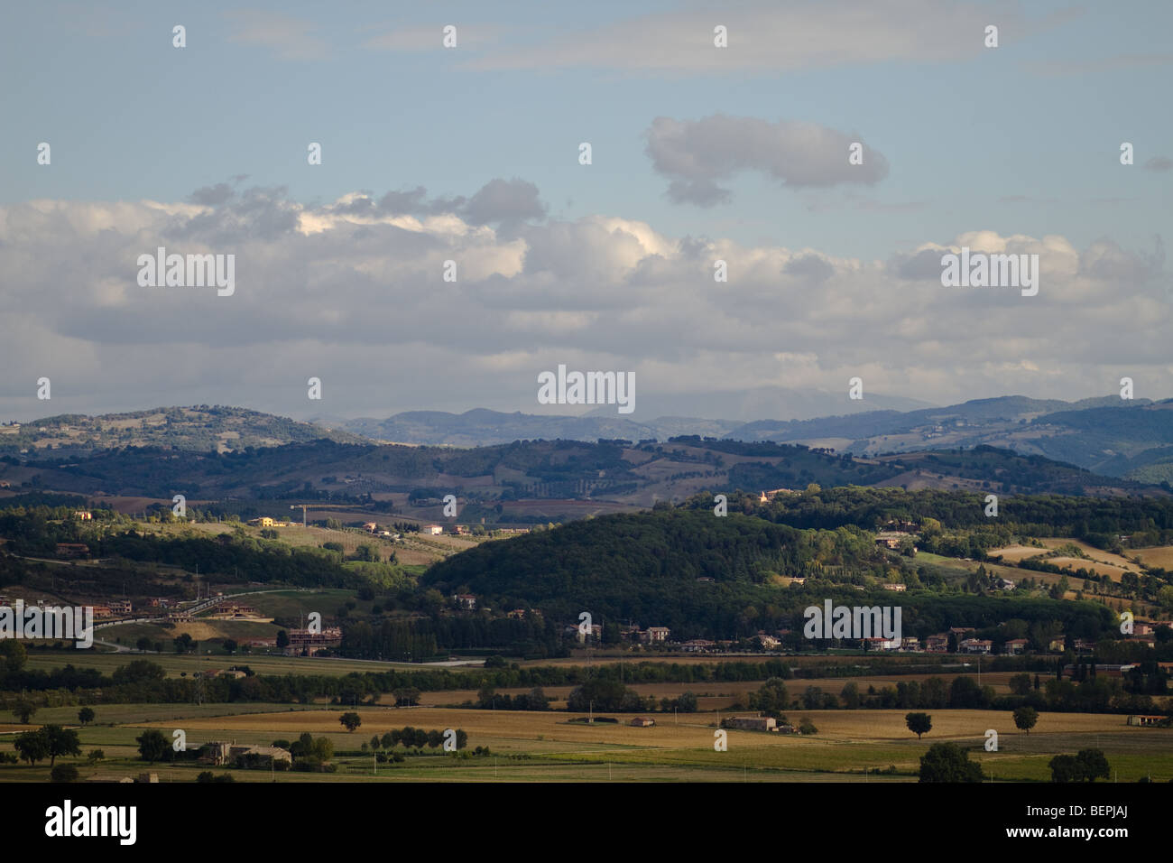 Umbrien Landschaft im Frühherbst, Italien Stockfoto