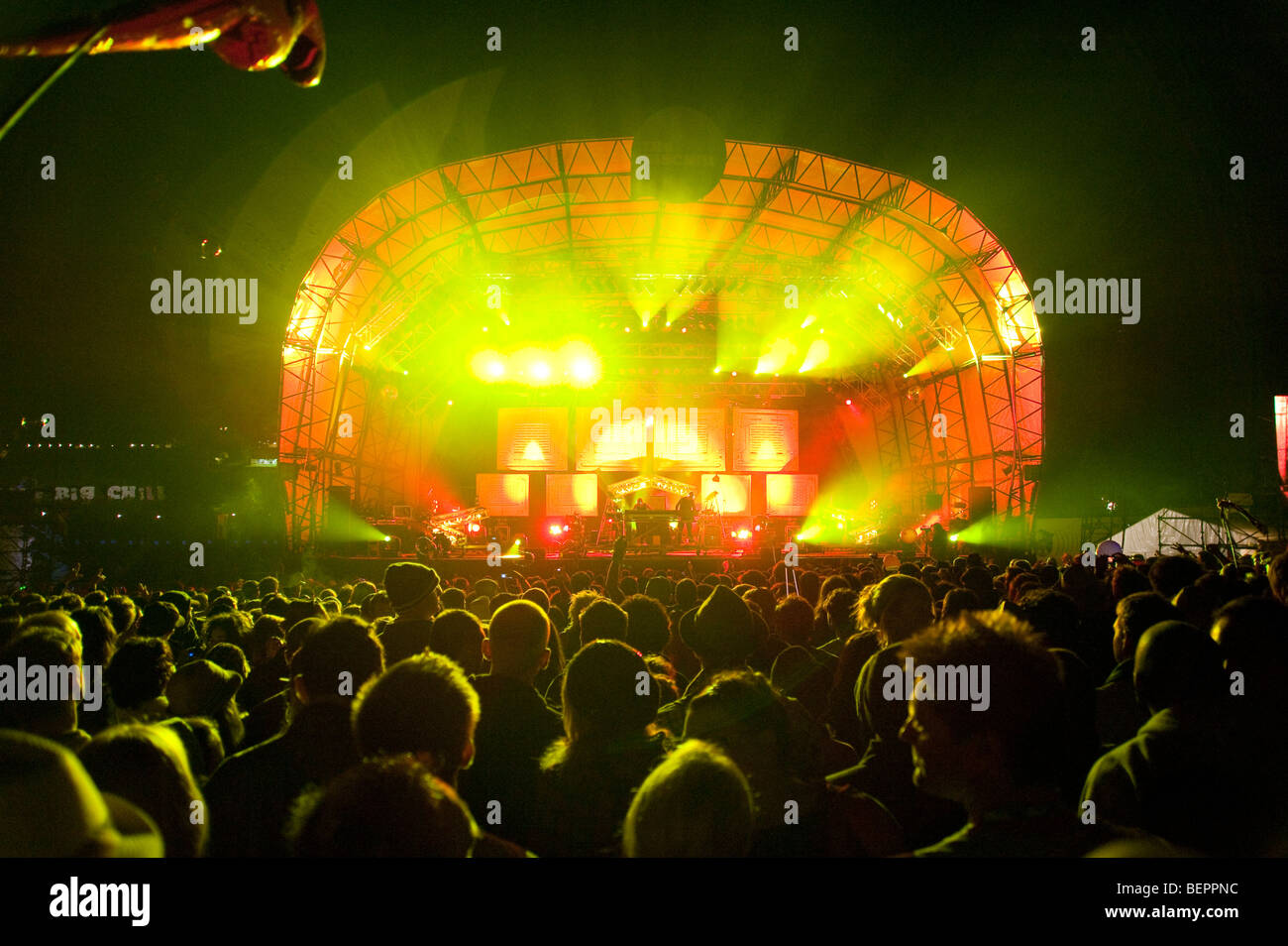 Orbital live spielen auf dem Big Chill Festival in Großbritannien Stockfoto