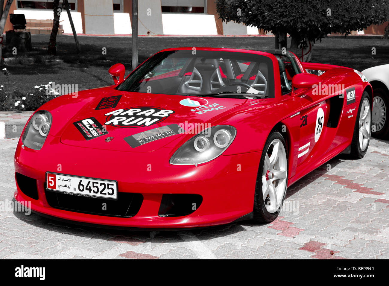 Roter Porsche Carrera GT Stockfoto