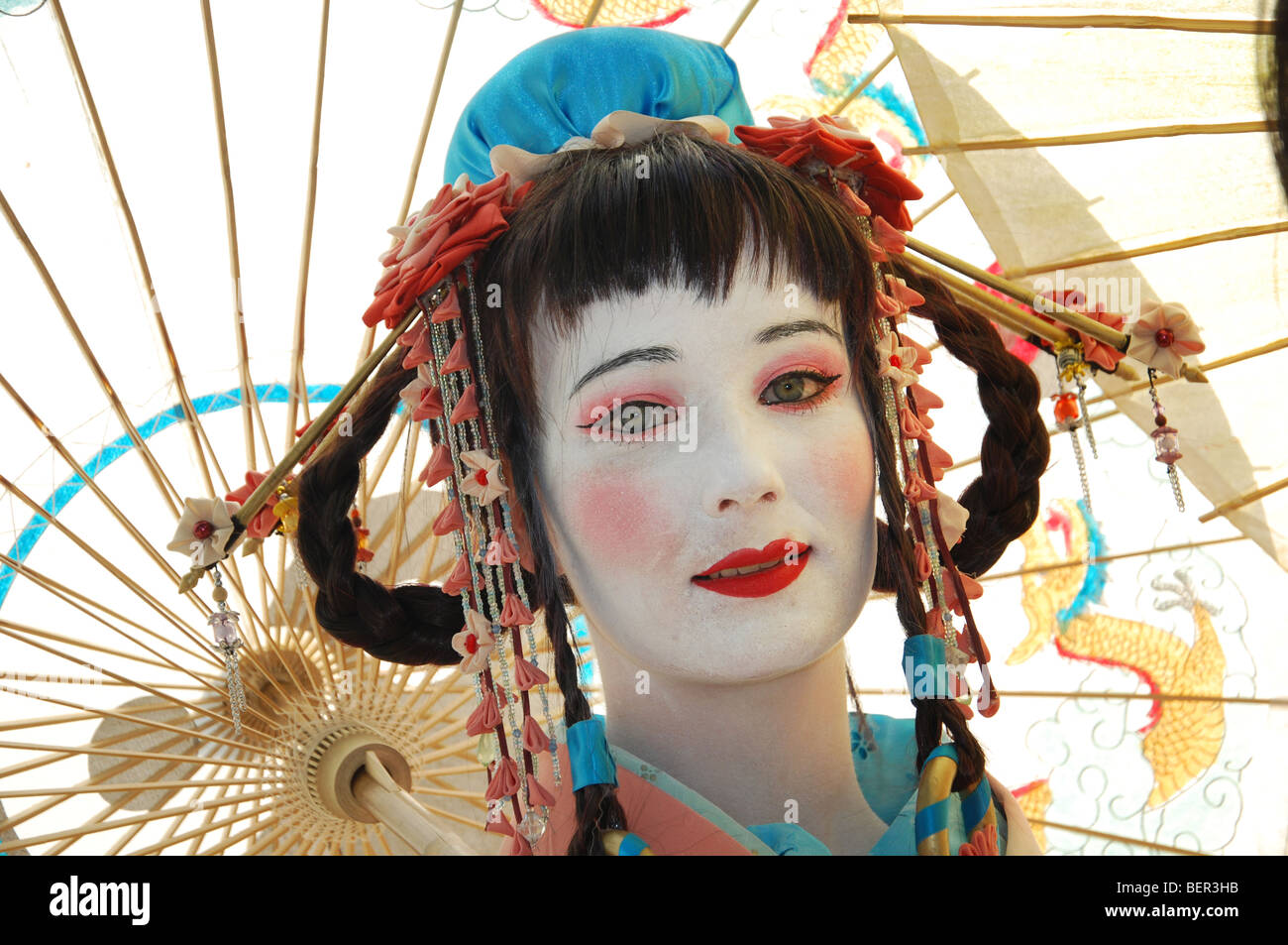 Geisha Frau An Elf Fantasy Fair Arcen Niederlande Stockfoto