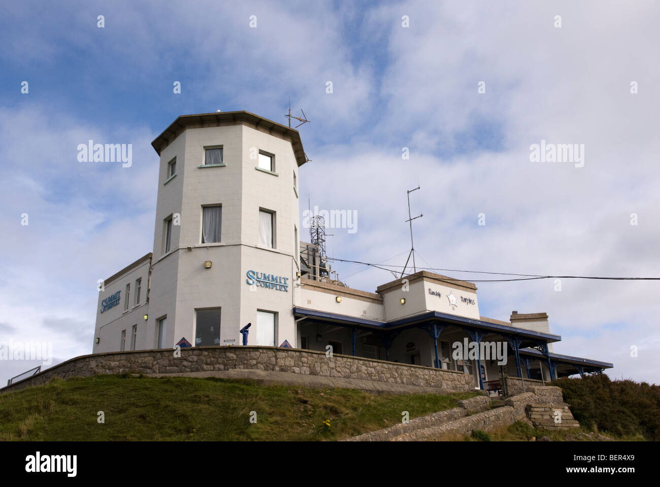 Den Gipfel komplexe, große Orme, Conwy, Wales. Stockfoto
