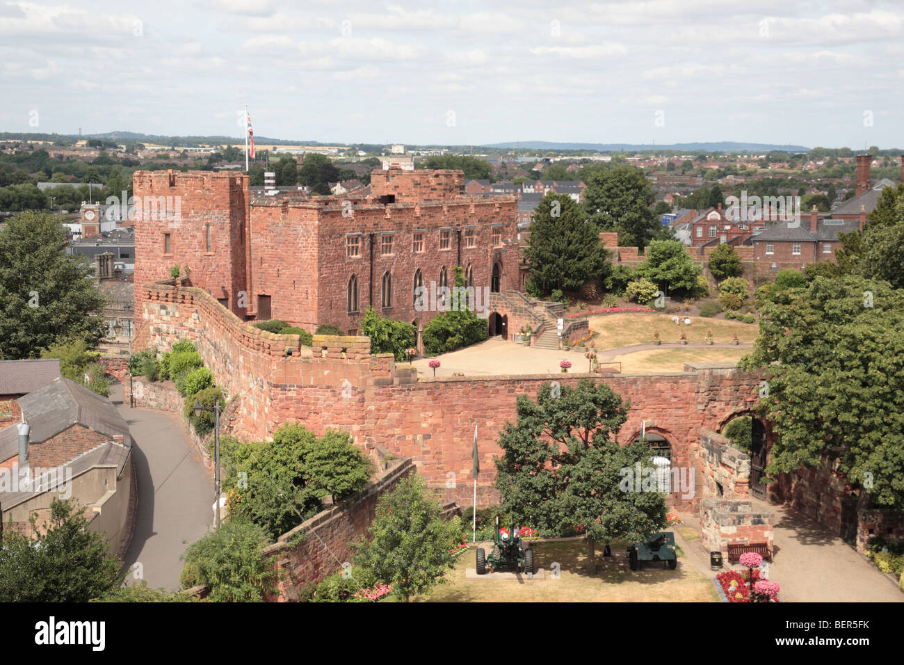 Shrewsbury Castle und Shropshire Regimental Museum, Shrewsbury Stockfoto