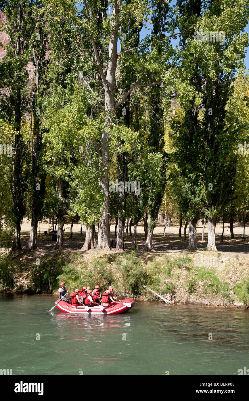 Rafting im Atuel Fluss, Valle Grande, San Rafael, Mendoza Provinz, zentralen Anden Argentinien Stockfoto