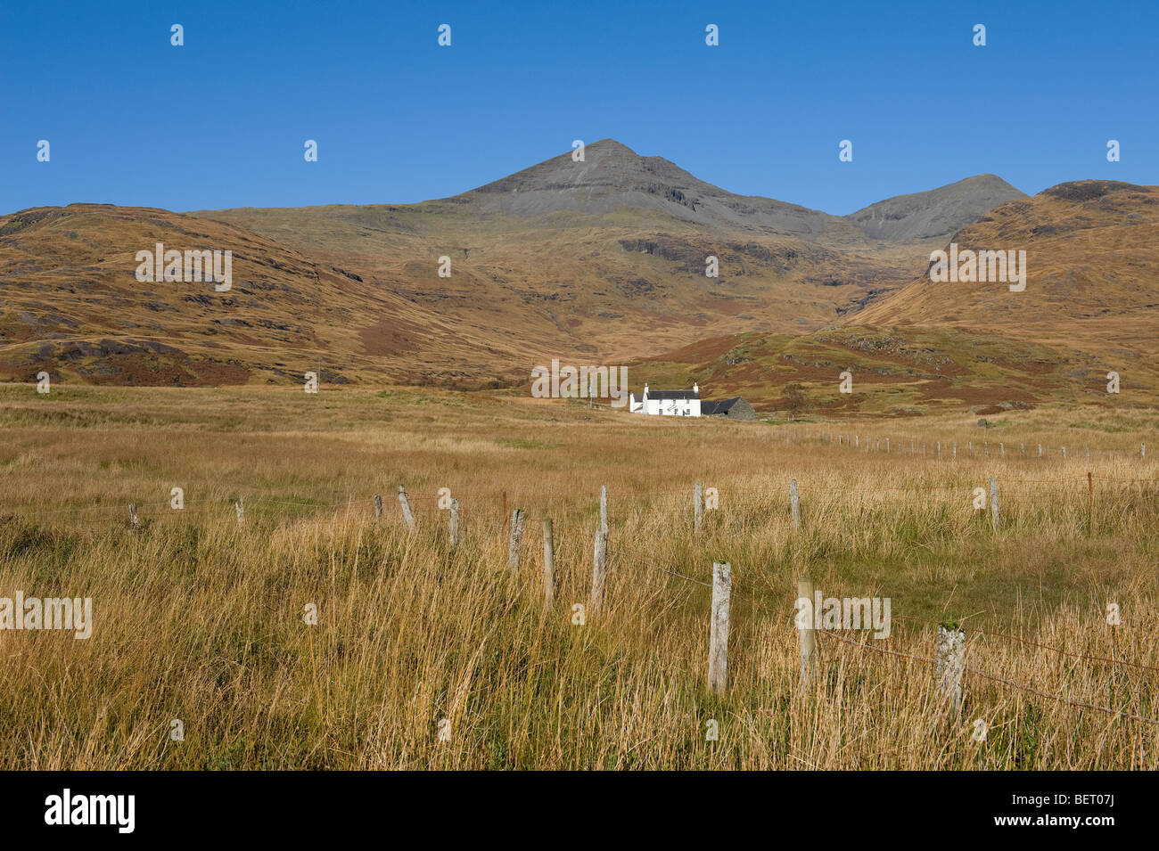 abgelegenen Hütte, Glen mehr, Isle of Mull, Schottland Stockfoto