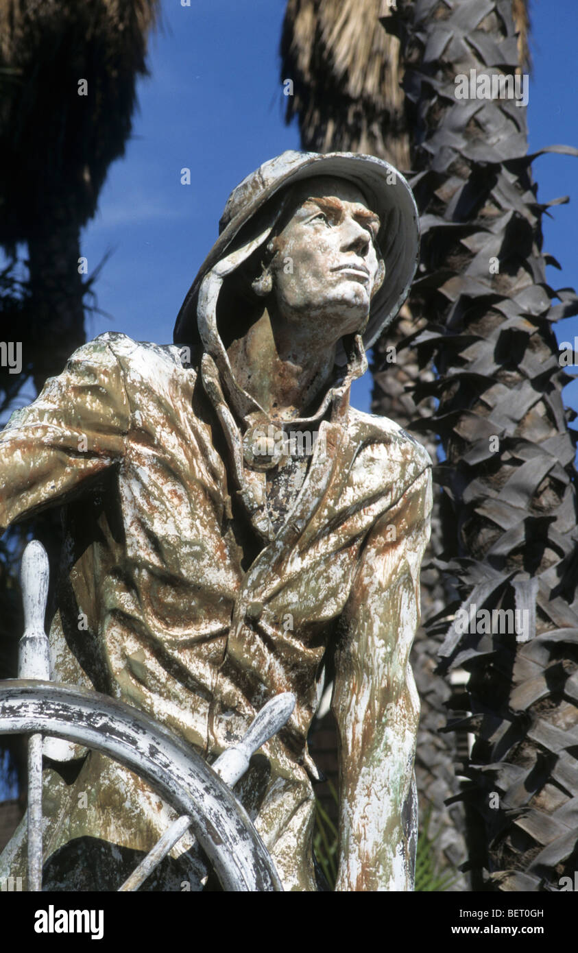Meer Ozean Fischer Tribut Speicher Ehre Denkmal San Pedro in Kalifornien "Ports O genannt" Angeln Boot Segel Gefahr Gefahr Leben Tod füttern Stockfoto