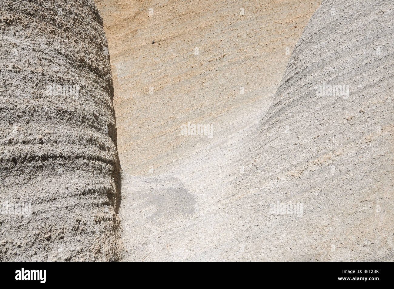 Nahaufnahme von der Rock-Formationen Paisaje Lunar auf der Kanarischen Insel Teneriffa, Spanien Stockfoto
