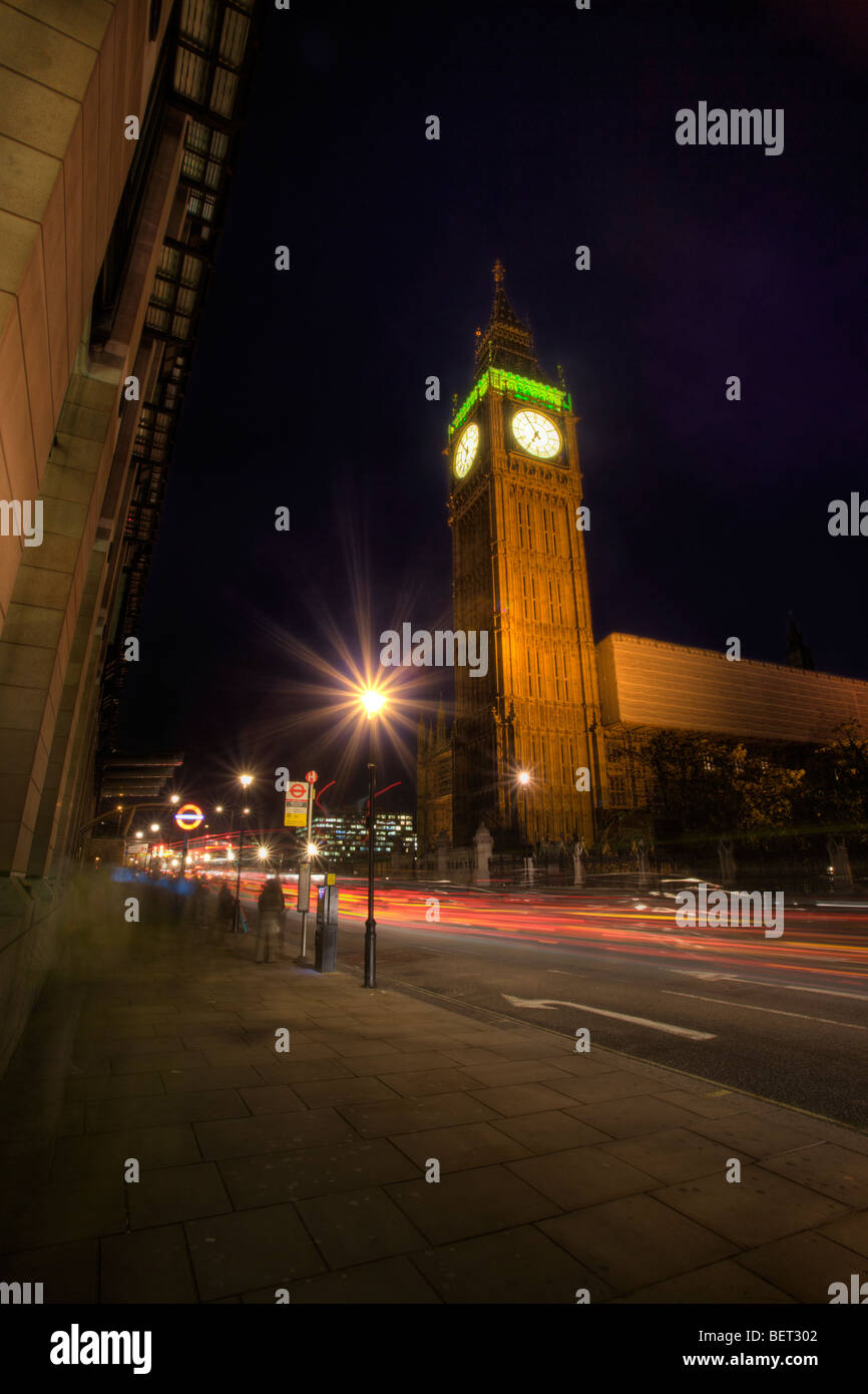 Big Ben London Nacht Stockfoto