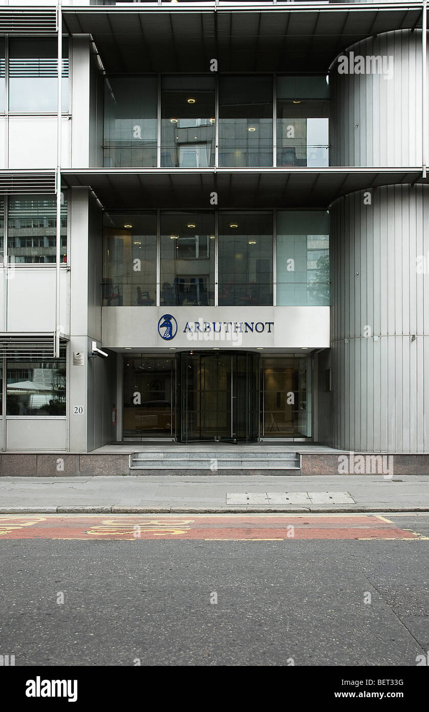 Arbuthnot Bank, Ropemaker Street, London Stockfoto