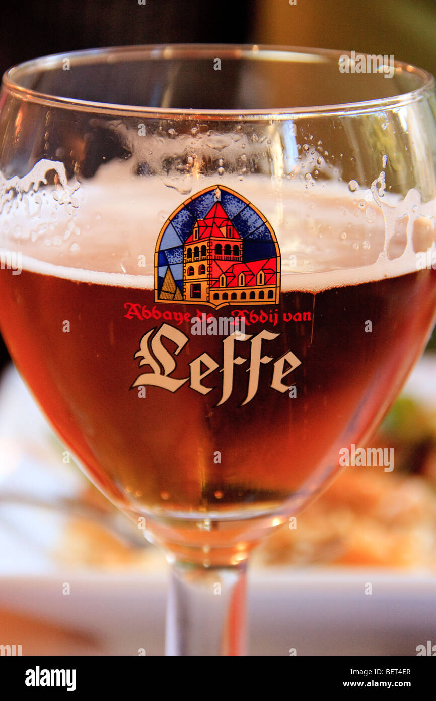 Belgien Bier - leffe Stockfoto