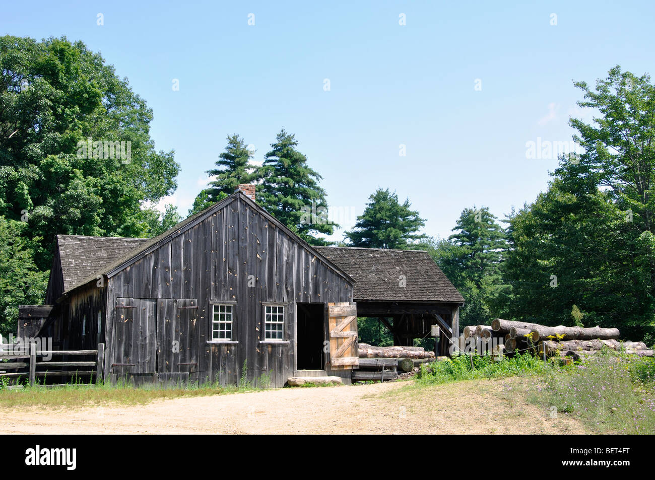 Altes Bauernhaus - 1700, Massachusetts Stockfoto