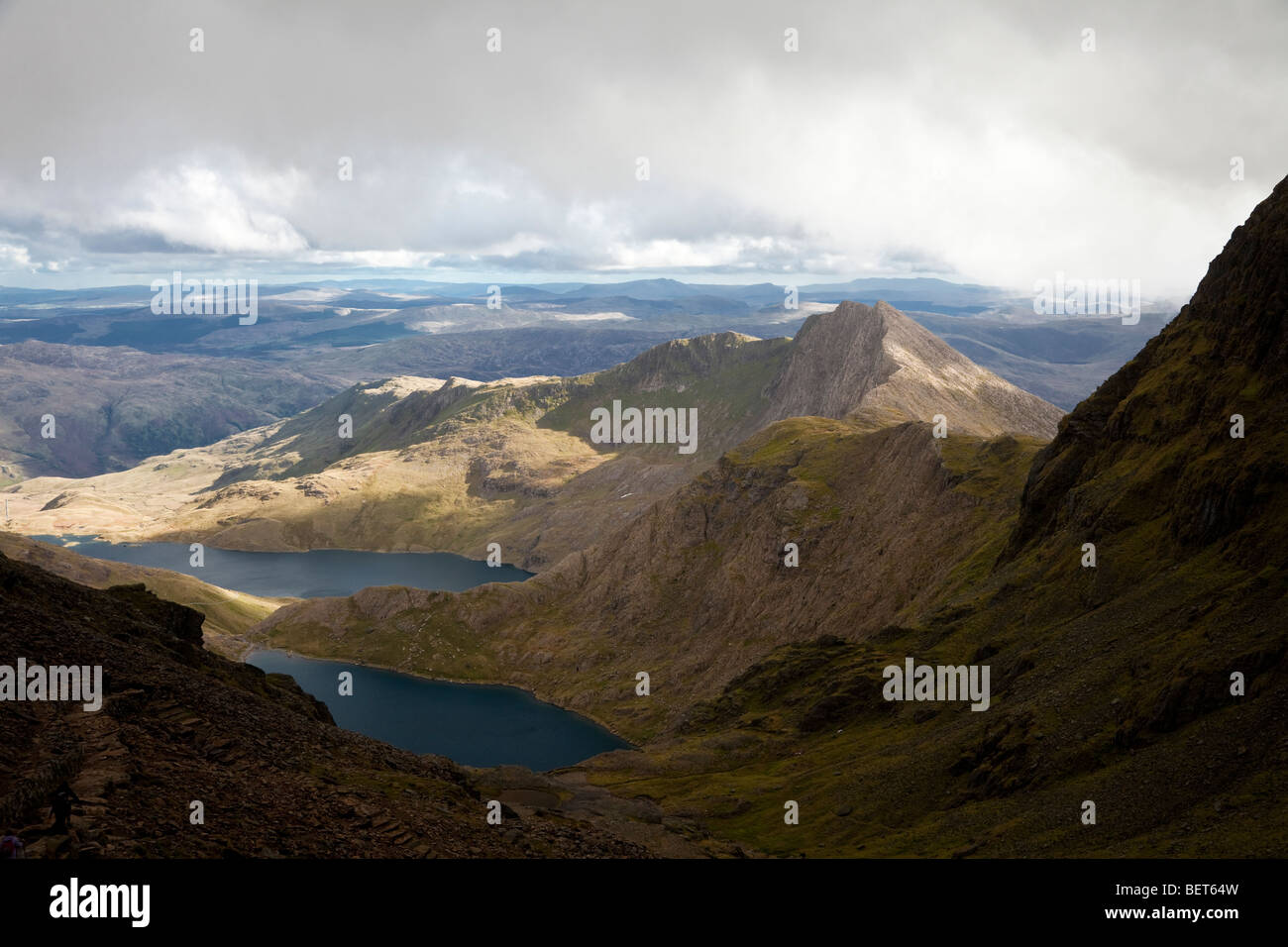 Y Lliwedd, Snowdonia, Teil des "Snowdon Horseshoe" Stockfoto